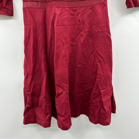 Lulus‎ Yes to the Mesh Wine Red Half Sleeve Skater Mini Dress Size S - Picture 4 of 11